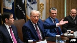 Прэзыдэнт ЗША Дональд Трамп на сустрэчы з чальцамі свайго кабінэту. Вашынгтон, 26 жніўня 2025 году