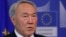 Президент Казахстана Нурсултан Назарбаев на своей пресс-конференции после встречи с членами Европейской комиссии. Брюссель, 9 октября 2014 года. 
