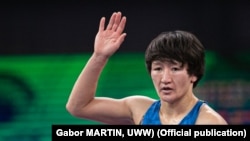 Кыз-келиндер күрөшү боюнча дүйнө чемпиону Айсулуу Тыныбекова. 