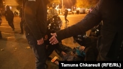 საპროტესტო აქცია რუსთაველის გამზირზე, 29 ნოემბერი, 2024 წელი