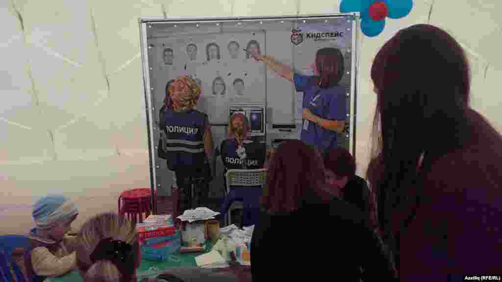 "Kids space" чатырларында полиция өчен бик файдалы күнекмәгә - җинаятченең фотороботын ясарга өйрәтәләр