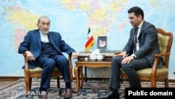 Iran- Ali Akbar Velayati, a senior adviser to Supreme Leader Ali Khamenei, meets Armenian Ambassador Grigor Hakobian, Tehran, December 15, 2025.