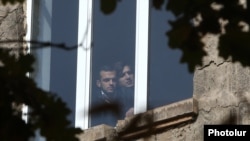 Объявившие голодовку студенты в одной из аудиторий ЕГУ, Ереван, 14 ноября 2017 г.