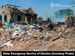 Последствия одного из российских ударов в Днепропетровской области