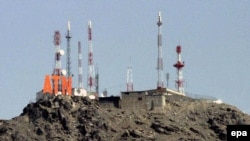 د کابل پر یوه غره د ټېليکام ټاورې