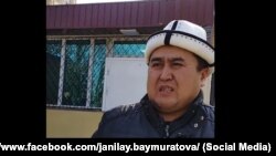 Семетей Талас уулу. Сүрөт "Фейсбуктагы" Janilay Baymuratova атуу колдонуучунун УКМКнын алдындагы түз эфиринен алынды.