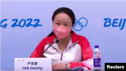 Пекин-2022 ұйымдастыру комитетіні өкілі өкілі Ян Цзярун. 17 ақпан 2022 жыл.