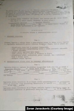 Vendimi për blerjen e banesës nga qershori i vitit 1999.