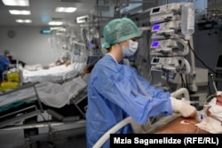An intensive-care ward for coronavirus patients at the Central Republican Hospital in Tbilisi (file photo)