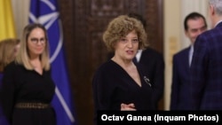 Oana Gheorghiu la momentul depunerii jurământului pentru postul de vicepremier, la Palatul Cotroceni, 30 octombrie 2025.