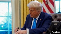 Американскиот претседател Доналд Трамп, 4 февруари 2025 година.