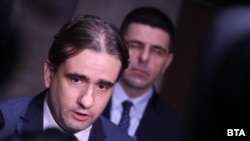 Съпредседателите на „Да, България“ Божидар Божанов и Ивайло Мирчев, 4 декември 2025 г.