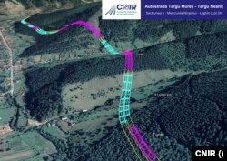 Traseul de autostradă de la Târgu Neamț la Târgu Mureș va traversa mai multe secțiuni montane.