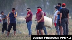 Акция протеста неподалеку от села Кой-Таш, 8 августа 2019 г.