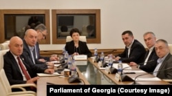 Члены комиссии. В центре - Тея Цулукиани