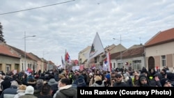 Србија -- Студентски протест во Вршац, 23 февруари 2025 година. 