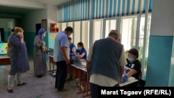 Токмокто кечки саат 6га чейин шайлоочулардын 35%  ашыгы добуш берди. 