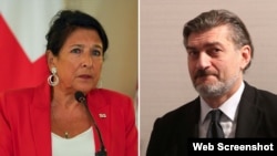 სალომე ზურაბიშვილი და მიხეილ ყაველაშვილი