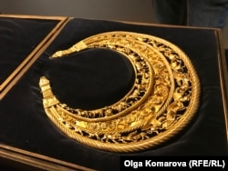Скіфська пектораль. Оригінал у Музеї історичних коштовностей України. Київ, 2021 рік
