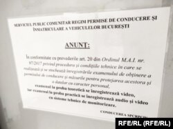 Examenul auto este supravegheat video