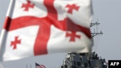 A U.S. naval vessel near the Georgian coast. The new charter would boost U.S. support for Georgian defense 