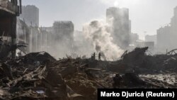 კიევის სავაჭრო ცენტრი დაბომბვის შემდეგ, 21 მარტი, 2022  