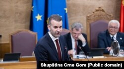 Premijer Milojko Spajić u Skupštini Crne Gore 30. oktobra 2025.