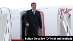 Садыр Жапаров прибыл в Нур-Султан. 2 марта 2021 года. 