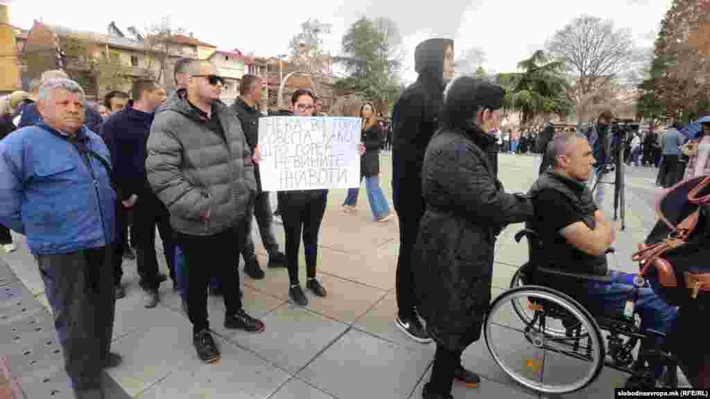 Kočani, odavanje počasti poginulima u požaru, 17.3.2025.