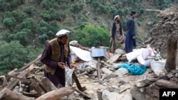 زلزله در منطقه نورگل در ولایت کنر (آرشیف)