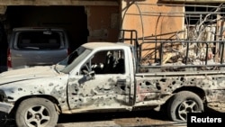 لاشه یک خودروی شخصی در پی حمله تازه اسرائیل به خاک سوریه 