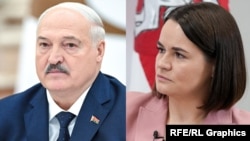 Аляксандар Лукашэнка, Сьвятлана Ціханоўская. Каляж 
