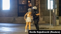 Scena sa antivladinog protesta u Beogradu, 13. avgusta 2025. 