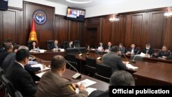 Заседание Республиканского штаба по подготовке и проведению выборов депутатов Жогорку Кенеша. 3 ноября 2021 года