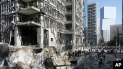 ირანული რაკეტით დარტყმის რაიონი ისრაელის ქალაქ რამათ-განში. 2025 წლის 19 ივნისი