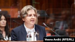 Zagorka Dolovac, vrhovna javna tužiteljka, u Skupštini Srbije, jul 2021. 