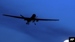 A U.S. "Predator" drone flies over Kandahar air field in Afghanistan. (file photo)