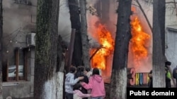 Өрт чалган турак жай.