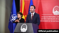 Архивска фотографија-Прес-конференција на министерот за образование и наука Арбер Адеми