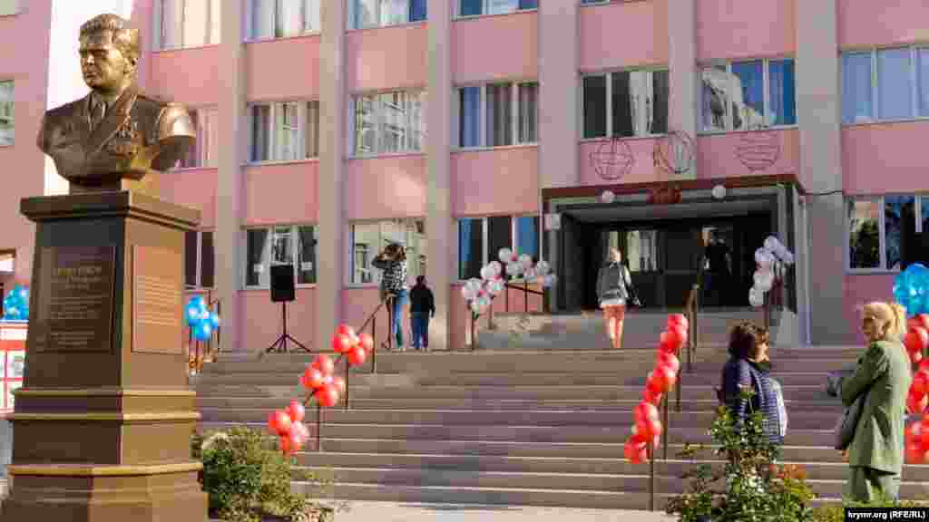 Secție de vot din Peninsula Crimeea, anexată ilegal de Rusia în 2014. Simferopol, 17 septembrie 2021.