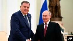 Predsednik bh. entiteta Republika Srpska Milorad Dodik i predsednik Rusije Vladimir Putin na sastanku u Moskvi 23. maj 2023.