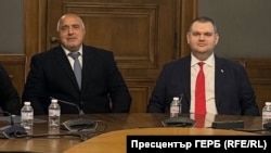 Лидерите на ГЕРБ и "ДПС-Ново начало" Бойко Борисов и Делян Пеевски
