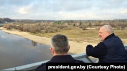 Лукашэнка на адкрыцьці маста ў Мазыры цераз Прыпяць, 6 лістапада 2025