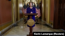 U.S.House Speaker Nancy Pelosi announces the launching of an impeachment inquiry against President Donald Trump on September 24.