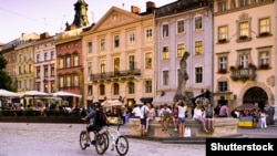 Ukraine's GDP is set to contract by 9 percent this year, but you wouldn't guess it by walking around Lviv.