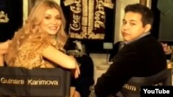 Гулнора Каримова ўғли Ислом билан. Россия ТВсида намойиш қилинган фильмдан кадр.