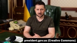 Presidenti ukrainas, Volodymyr Zelensky.  Kiev 4 gusht 2022. Kyiv. 