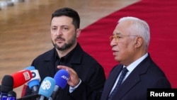 Ukrajinski predsjednik Volodimir Zelenski i predsjednik Evropskog vijeća Antonio Costa, Brisel, 23. oktobra 2025.