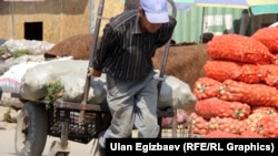 На одном из рынков Бишкека. Иллюстративное фото.