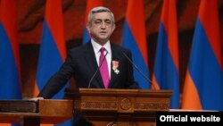 Серж Саргсян во время инаугурации, 9 апреля 2013 г.